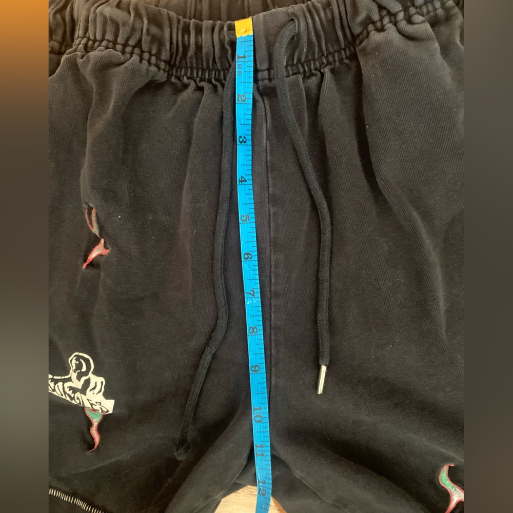 Jungles Jungles Embroidered Twill Shorts Mens Small Black Graphic Streetwear - Picture 11 of 12